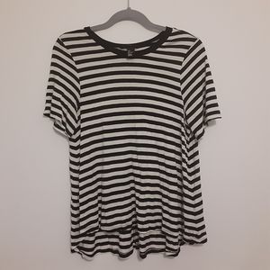 H&M Striped Swing Top Size Small
